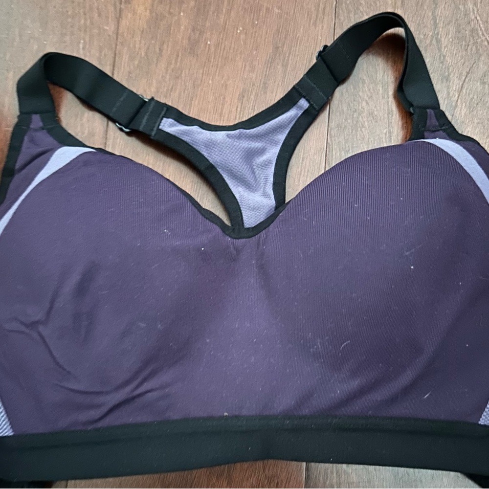 Victoria's Secret Black and Purple Sports Bra